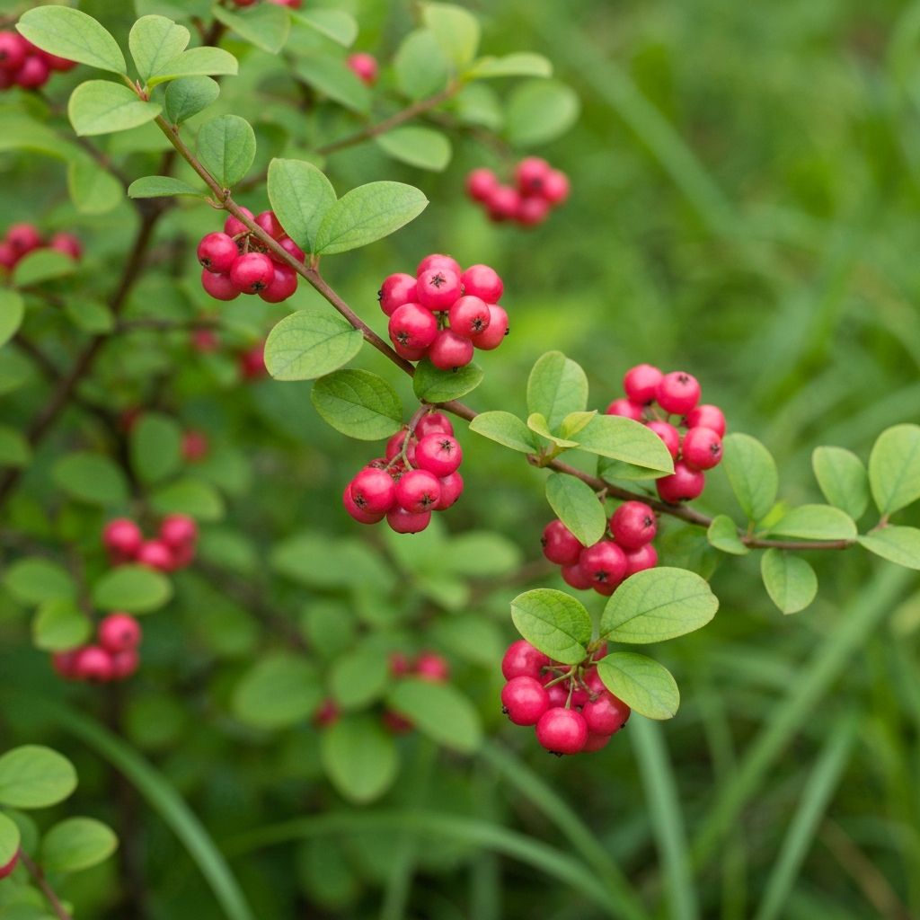 Coral Berry shrub with clusters of pink berries