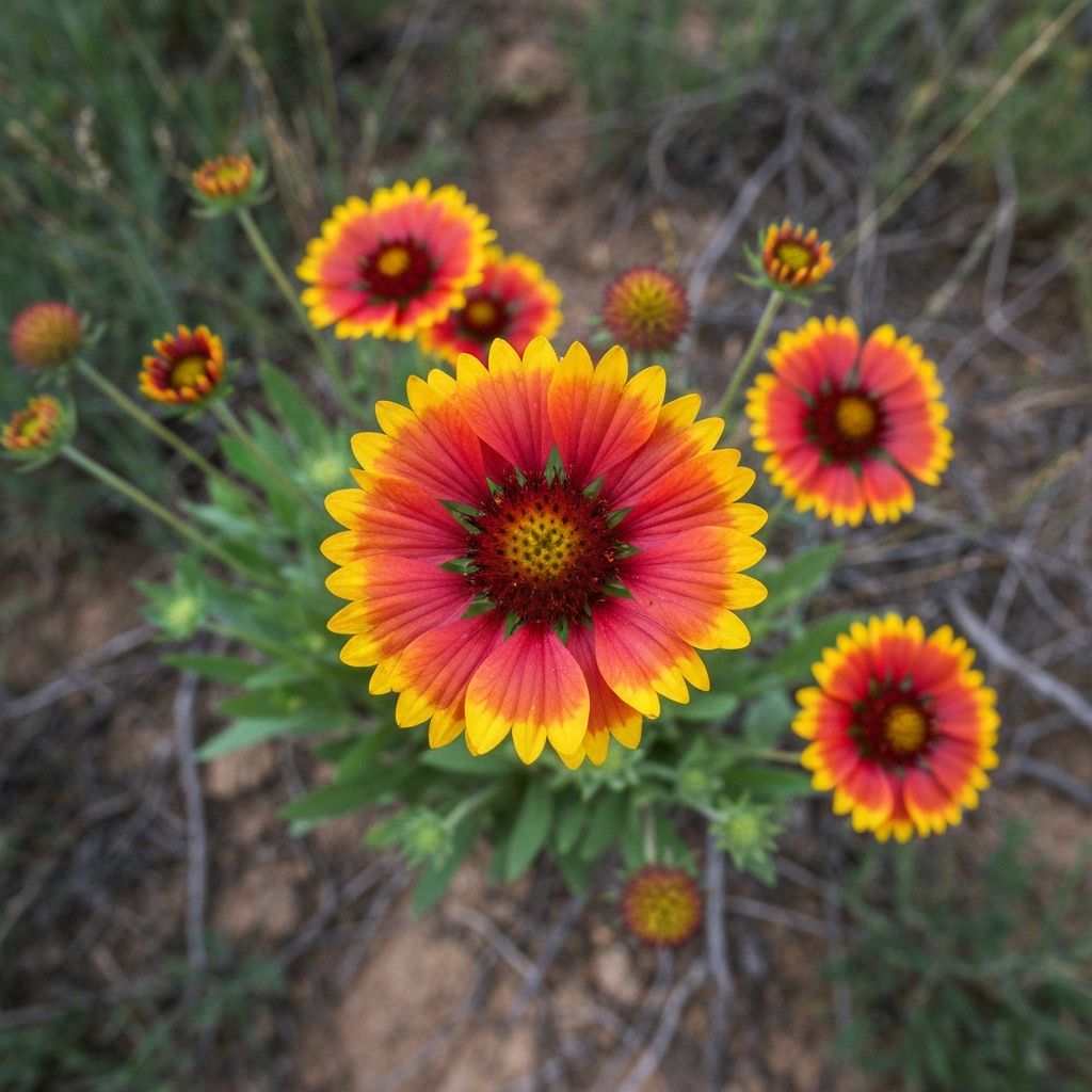 Indian Blanket wildflower with red and yellow petals