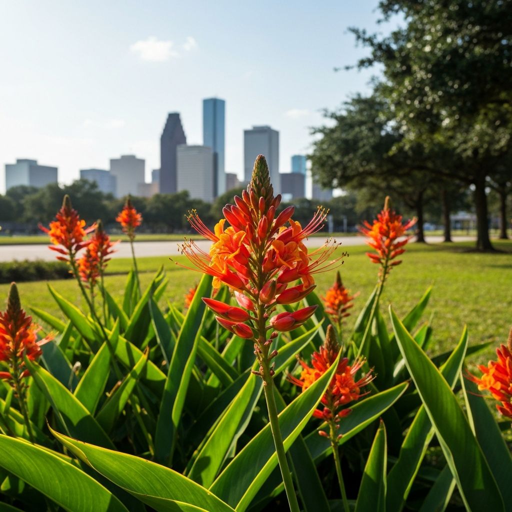 Pride of Barbados with bright orange and red flowers