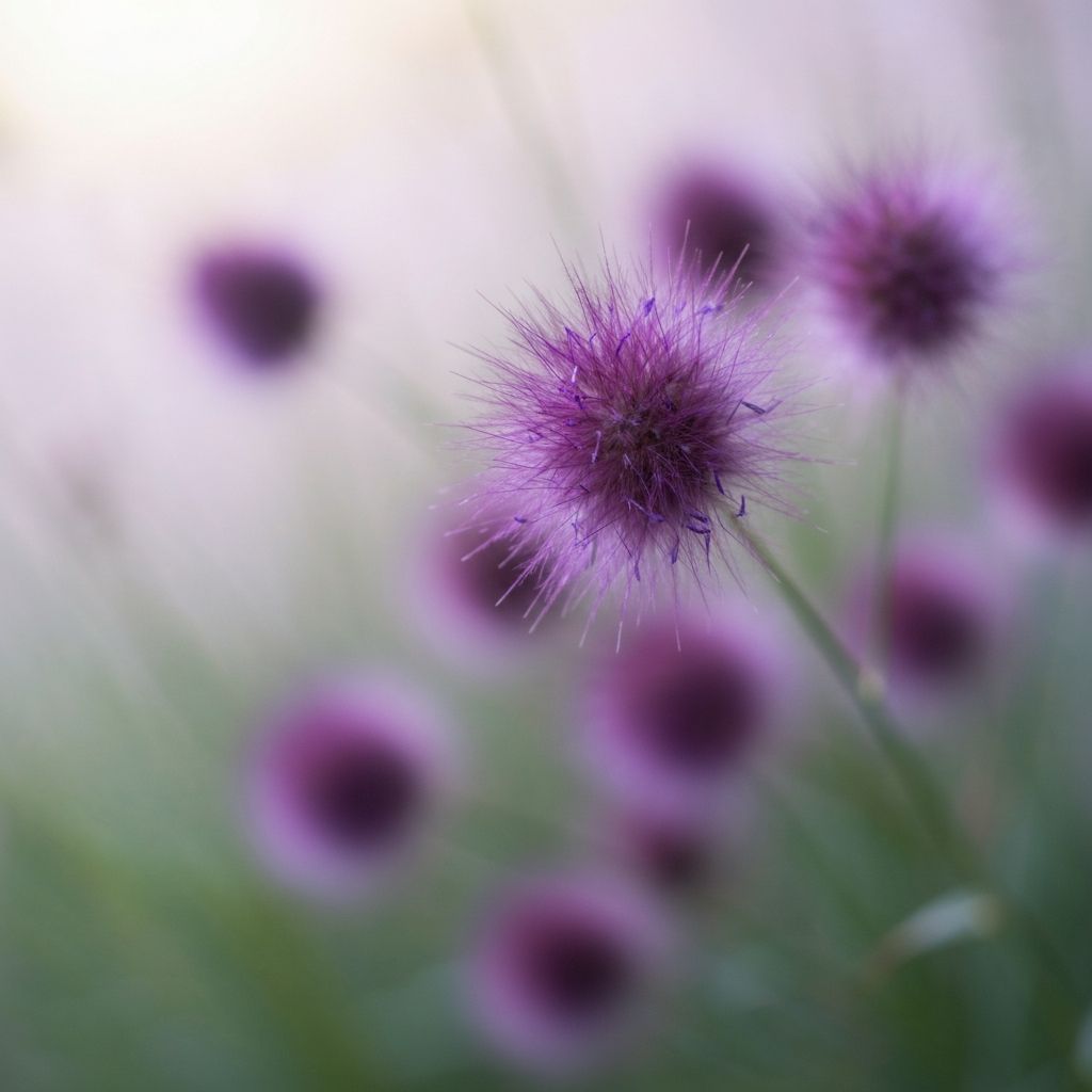 Purple Lovegrass with airy purple seed heads